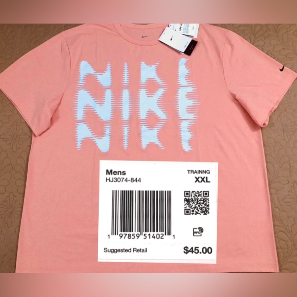 NEW..MEN XXL NIKE DRIFIT UV UPF40+HYVERSE TEE (APRICOT AGATE)